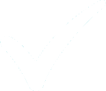 Icon weißer Haken in einem schwarzen Kreis